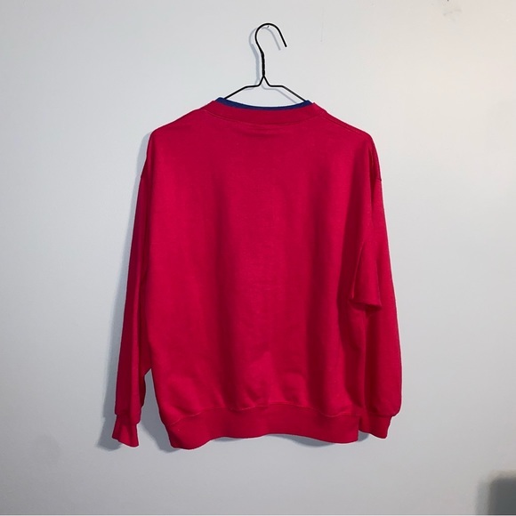 Vintage Pink and Blue Embroidered Sweatshirt - Picture 4 of 5